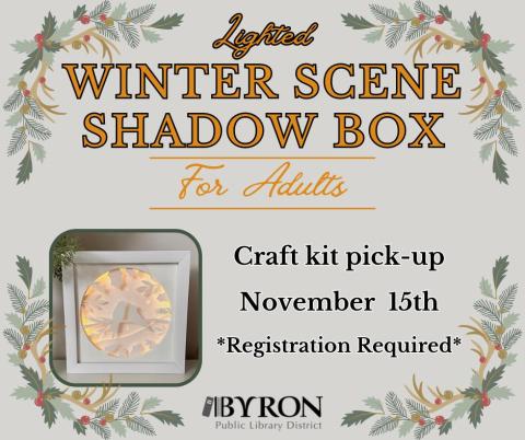 Lighted Winter Scene Shadow Box Graphic