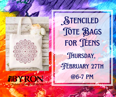 Stenciled Tote Bag