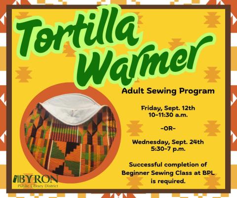 Sewing - Tortilla Warmer 