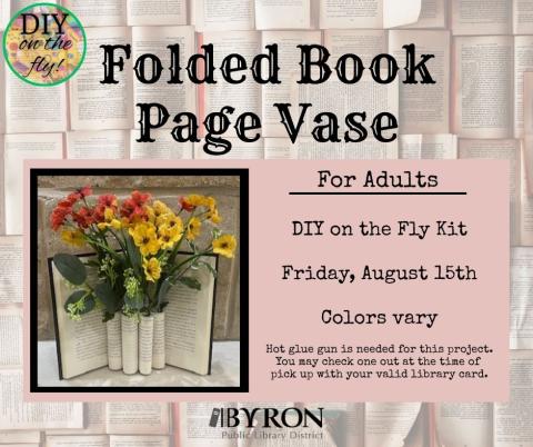 Folded Book Page Vase Graphic