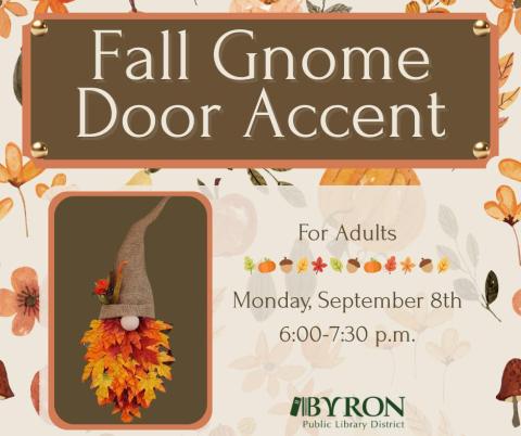 Fall Gnome Door Accent Graphic
