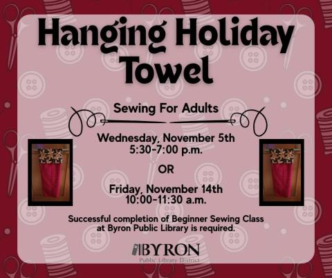 Sewing - Hanging Holiday Towel Graphic