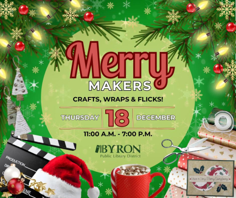 Merry Makers: Crafts, Wraps, & Flicks Graphic