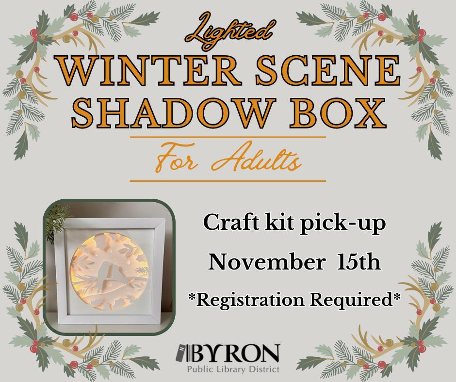 Lighted Winter Scene Shadow Box Graphic