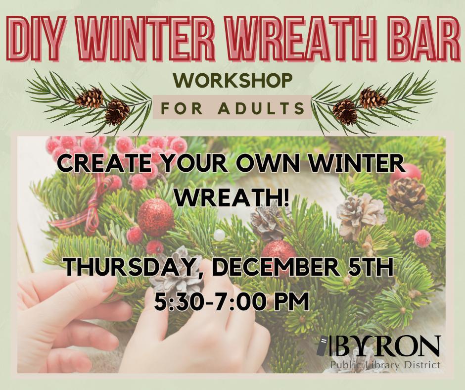 DIY Winter Wreath Bar