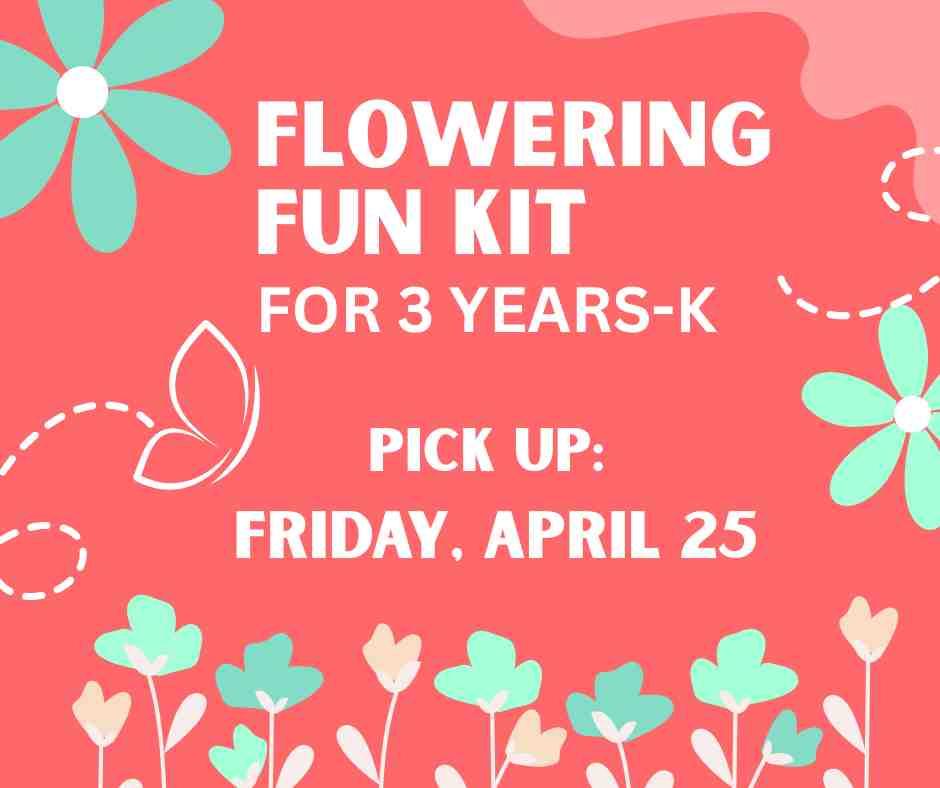 Graphic of flowers with event date