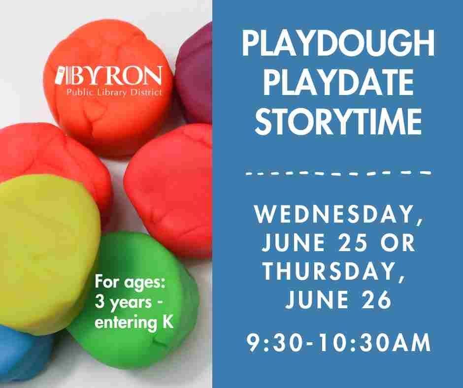 Photo of Playdough with program dates