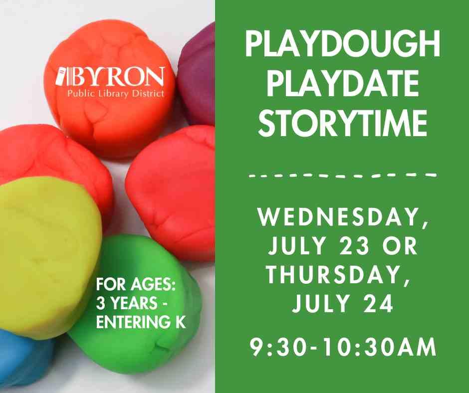 Photo of Playdough with program dates