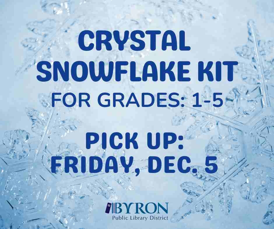 Photo snowflakes with kit pick up date and name.